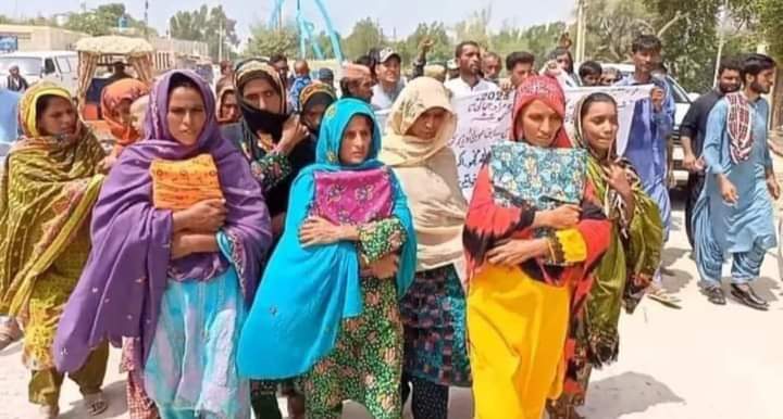 Unique protest of Manjhu community in Dera Murad Jamali,