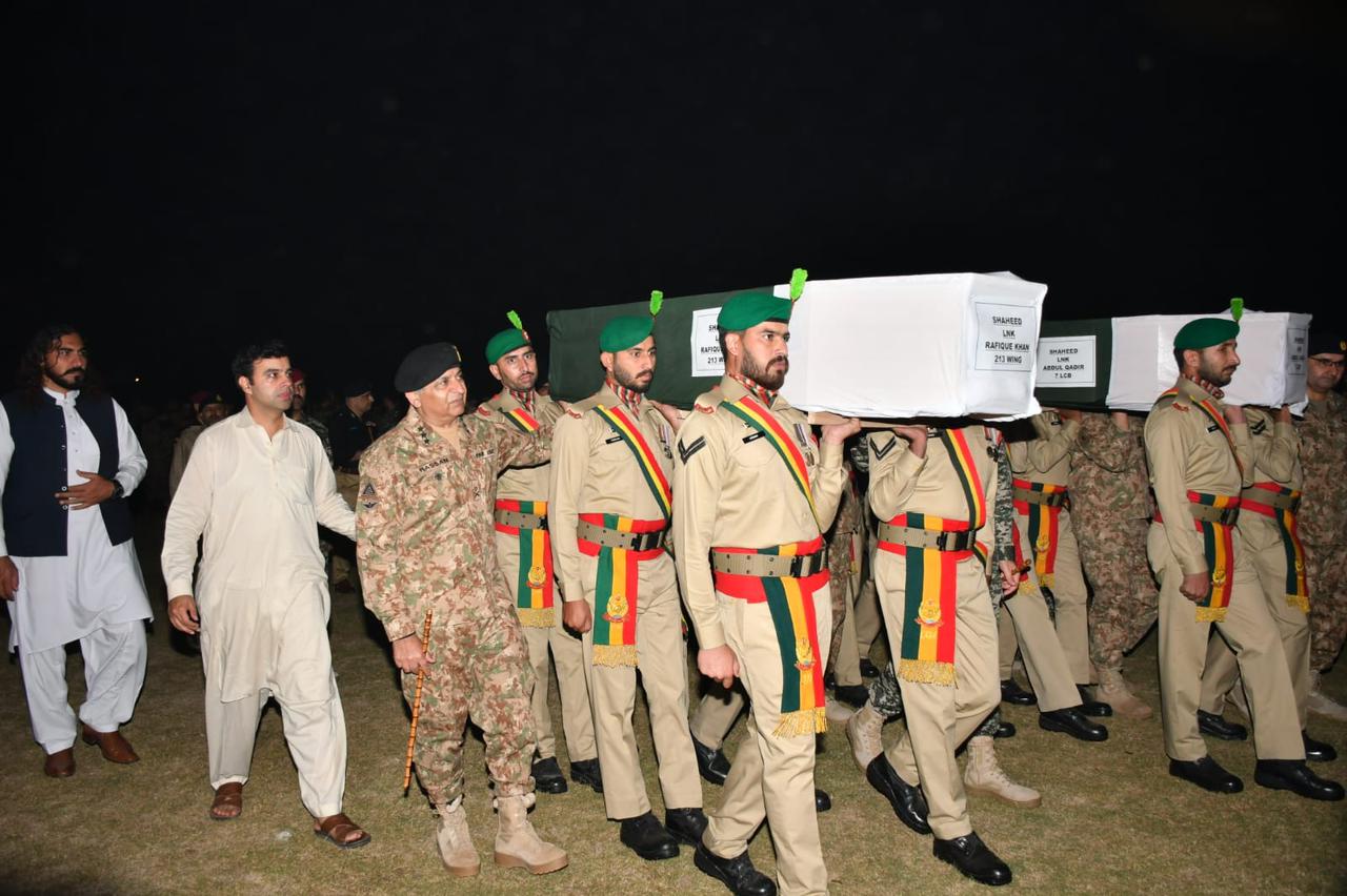 Funeral prayers of Lieutenant Colonel Muhammad Hassan Haider (age 43 years, resident of Islamabad