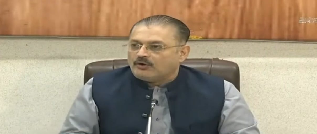 Press conference of People's Party leader Sharjeel Inam Memon   