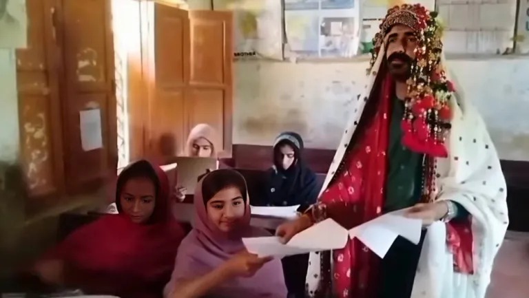 ٓA teacher in the government primary school  who left his wedding ceremony because of the children's paper.