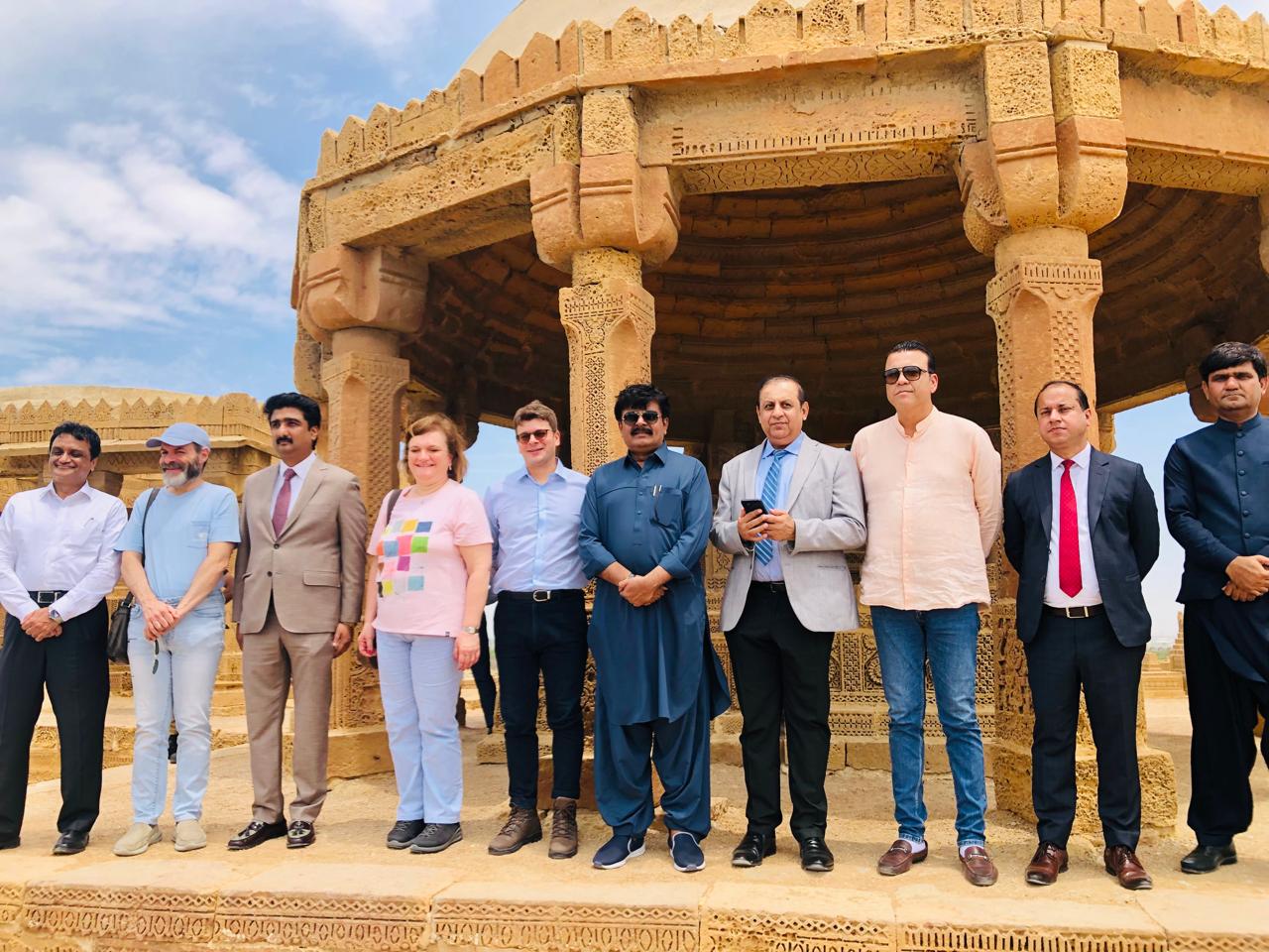 Sindh has rich and ancient history, glad to visit the ancient cemetery of Chowkundi and learn about its history. Italian Ambassador Marilena Armilan   