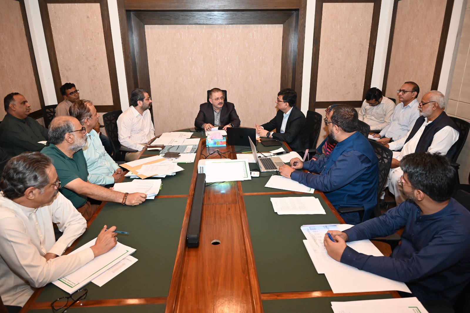  A high-level meeting of the Excise and Taxation Department was convened in Karachi, chaired by Sindh Senior Minister Sharjeel Inam Memon.