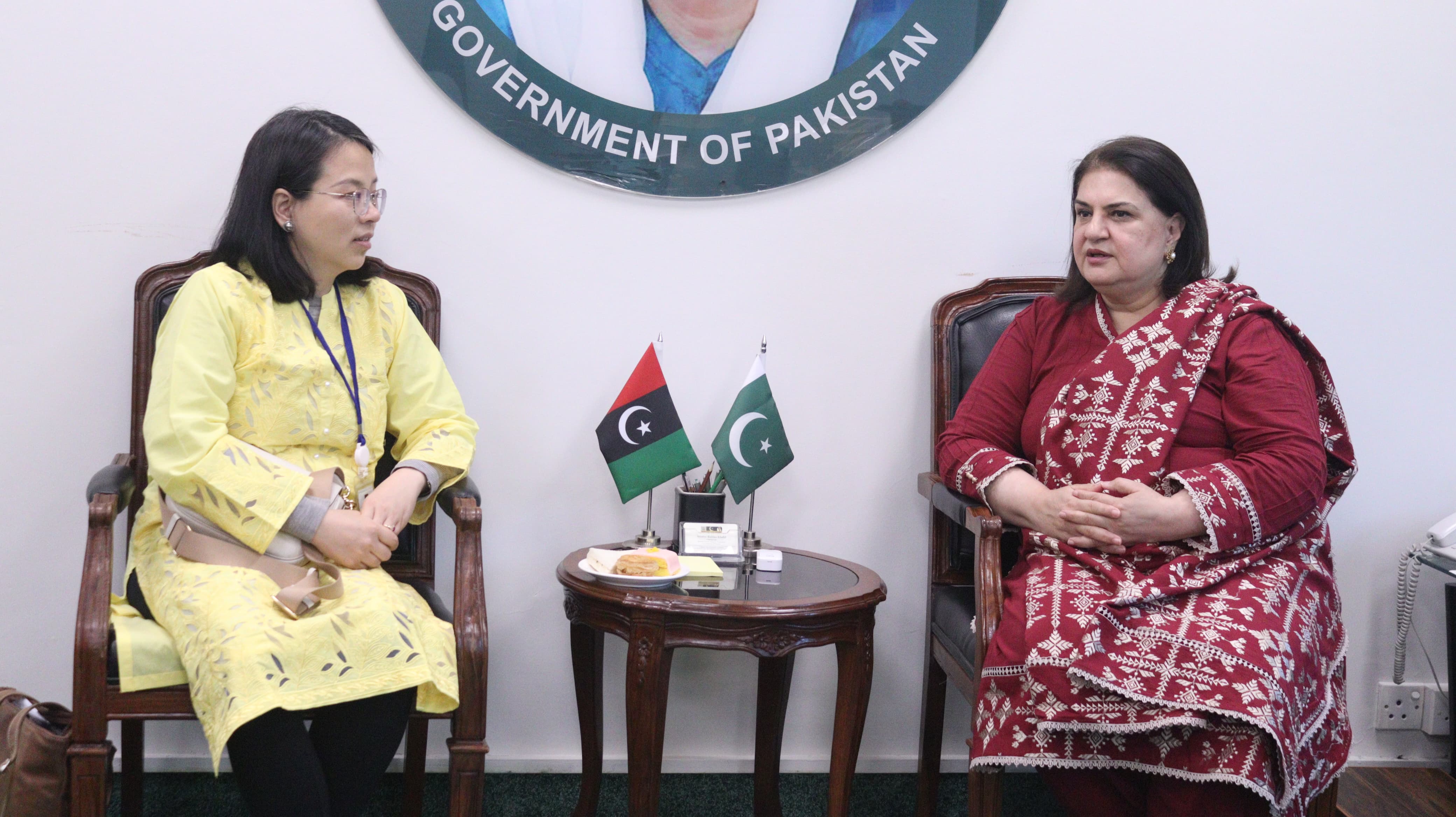 CHAIRPERSON BISP SENATOR RUBINA KHALID MEETS ADB’S PRINCIPAL SOCIAL PROTECTION SPECIALIST XIN LONG