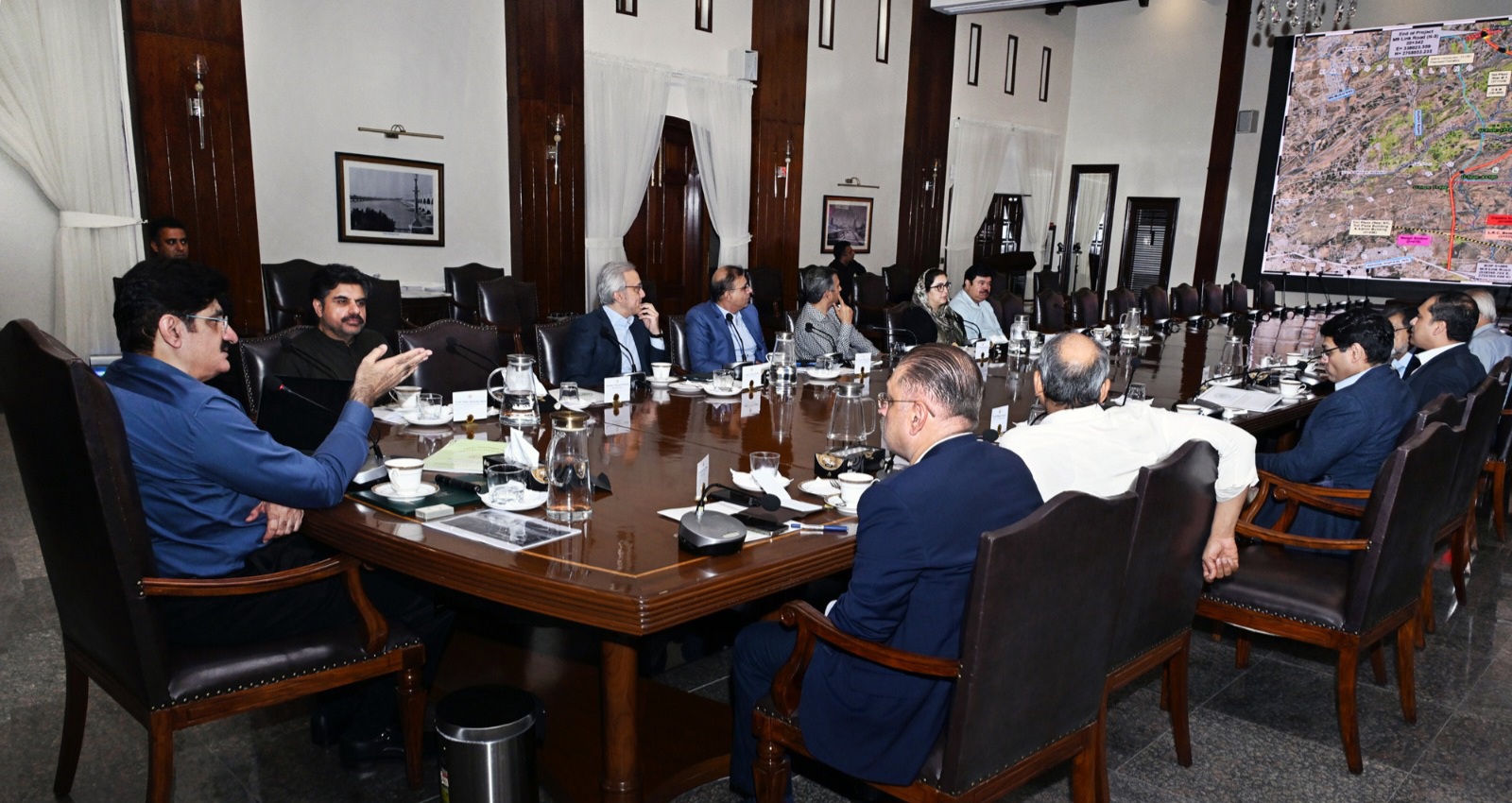 Murad Shah reviews significant progress on New Link Road, Shahrah-e-Bhutto, Korangi Causeway bridge projects