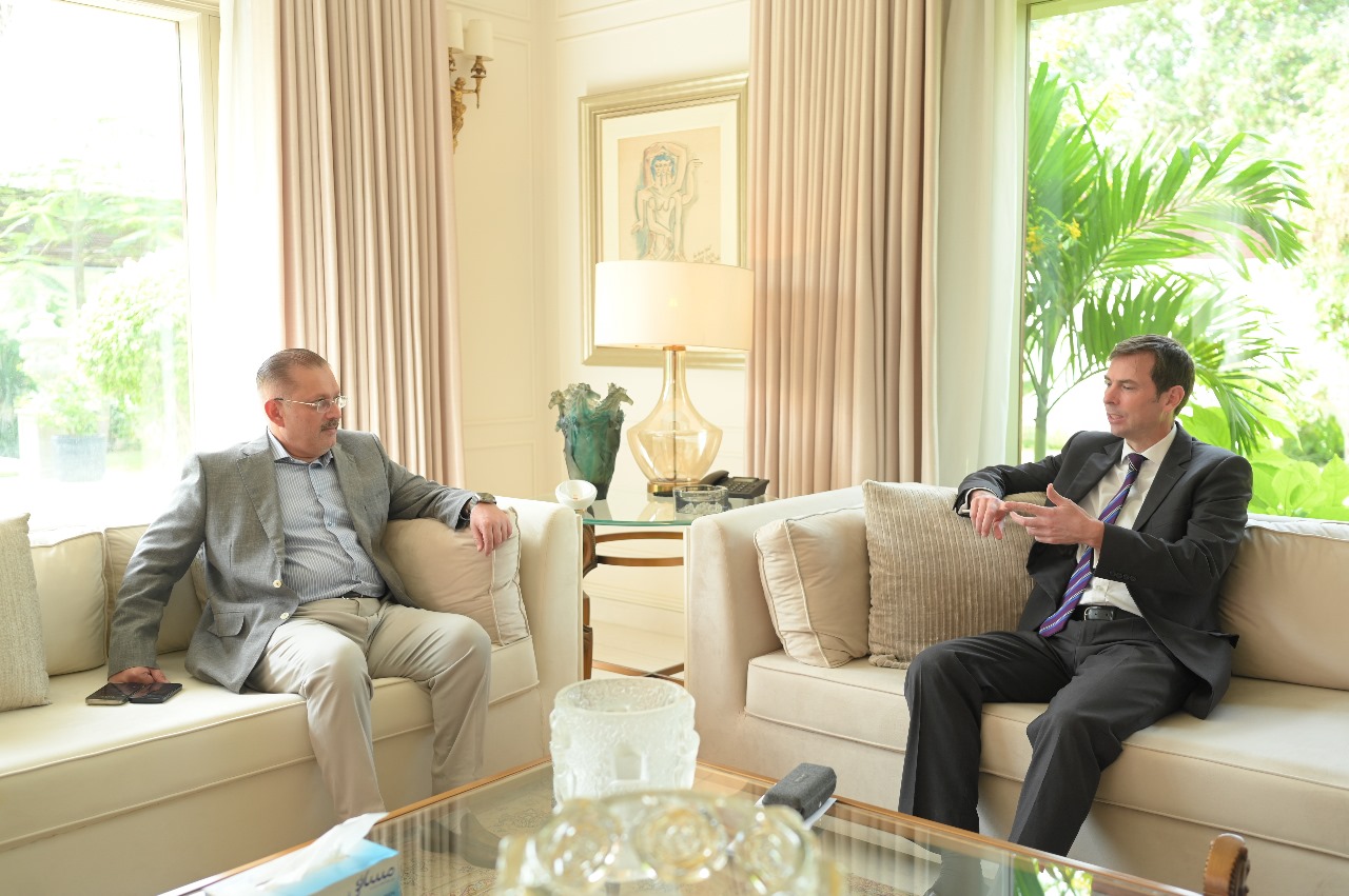 British Deputy High Commissioner Lance Dome met Sindh Senior Minister and Minister for Information, Transport & Mass Transit Sharjeel Inam Memon in Karachi 