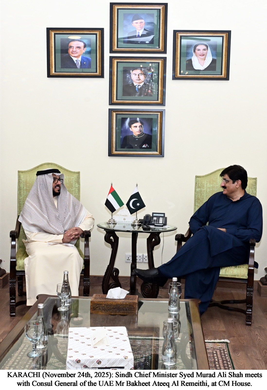 CM Murad Shah, Qatari Royal Sheikh Ahmed bin Thani vow to boost investment in Sindh