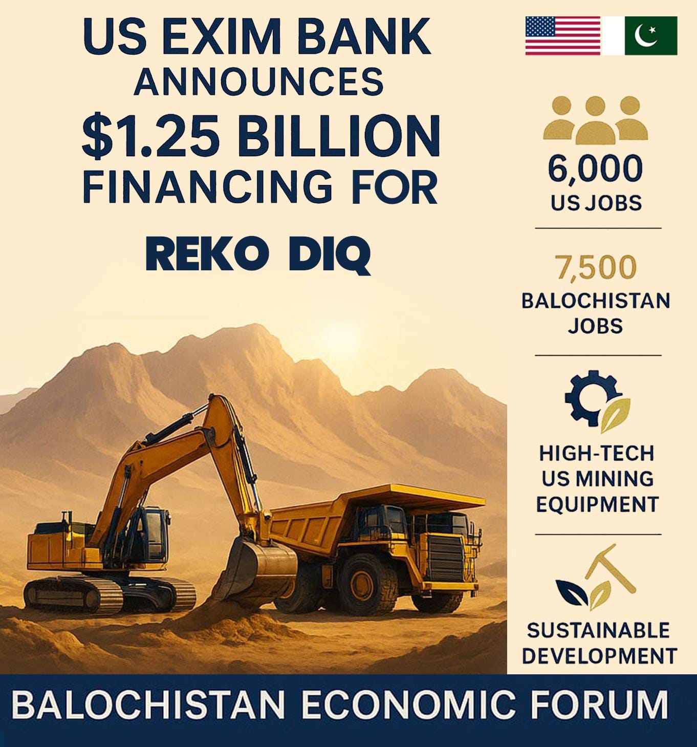 US EXIM BANK’S $1.25 BILLION FINANCING FOR REKO DIQ: A DEFINING MOMENT FOR BALOCHISTAN’S MINERAL FUTURE: