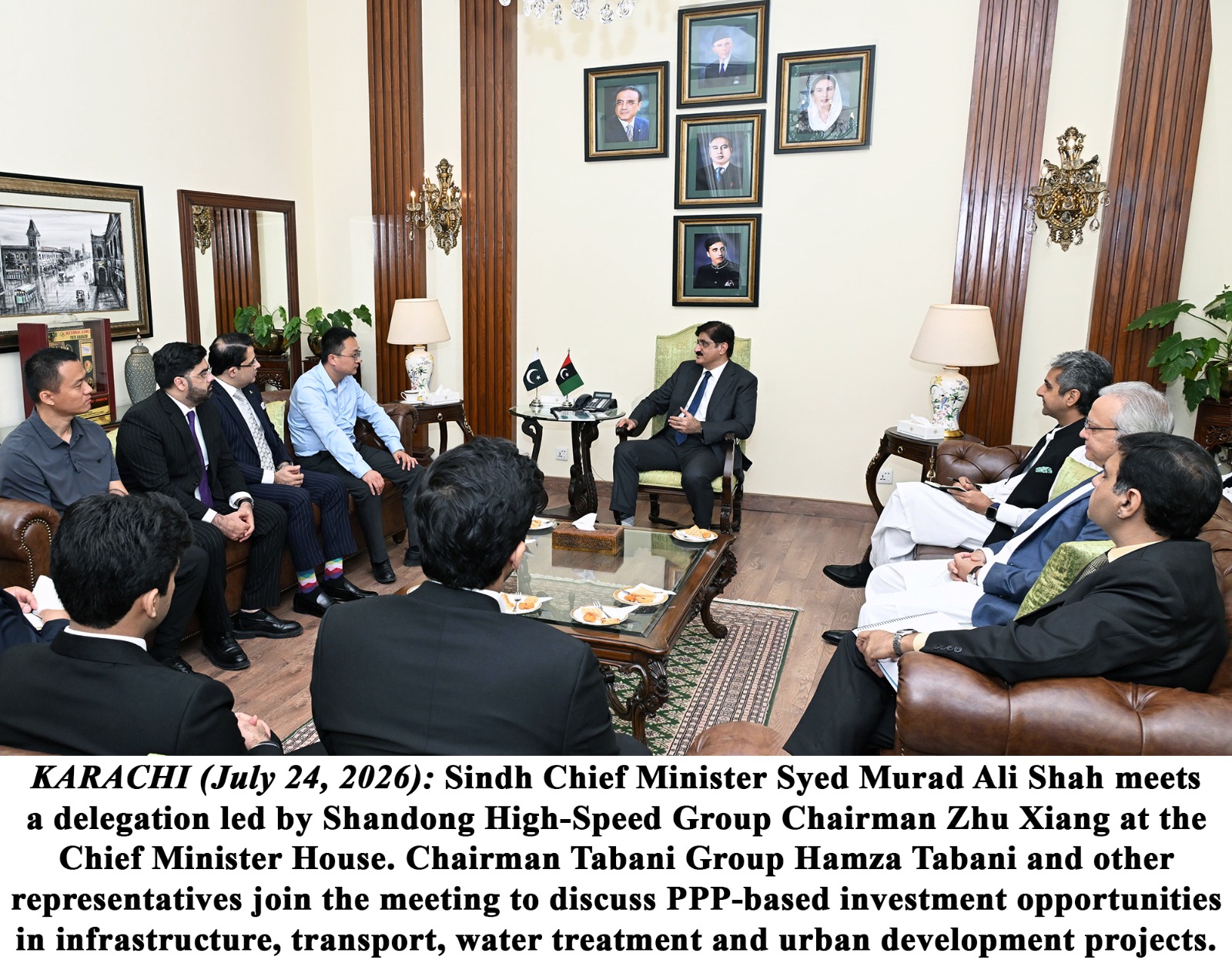 CM Murad Shah invites Shandong High-Speed Group to invest in Sindh’s infrastructure projects