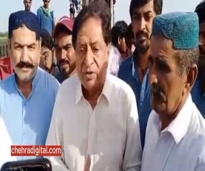 Former Chief Minister of Sindh and Pakistan Tehreek-e-Insaf leader Liaquat Ali Khan Jatoi visited the rain-affected areas in Johi 