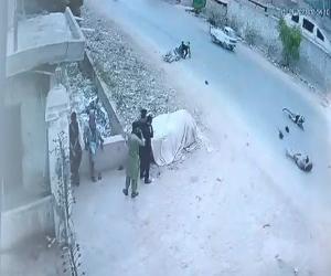 A motorcycle-riding Rangers officer was killed and another injured in a traffic accident in Karachi site area.