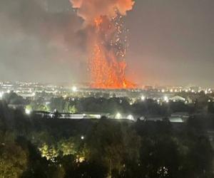Heavy explosion in a warehouse near Tashkent Airport, Uzbekistan