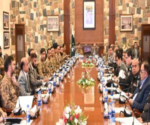 General Syed Asim Munir, NI (M), Chief of Army Staff (COAS) visited Karachi today and attended meeting of the Provincial Apex Committee along with Caretaker Chief Minister Sindh, Justice (Retired) Maqbool Baqar.