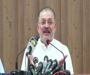 Press Conference by PPP Leader Sharjeel Inam Memon