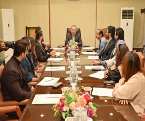 A key meeting of the newly appointed spokespersons of the Sindh government was held in Karachi under the chairmanship of Senior Minister for Sindh Sharjeel Inam Memon. 