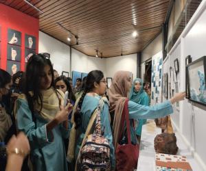Middle Section Students Inspired by Creativity at Art Exhibition