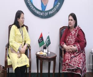 CHAIRPERSON BISP SENATOR RUBINA KHALID MEETS ADB’S PRINCIPAL SOCIAL PROTECTION SPECIALIST XIN LONG