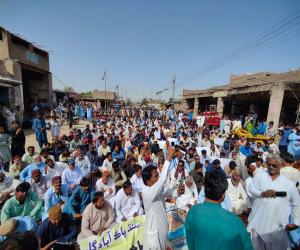 Awami Tehreek Leads Mass Protest against Corporate Farming, Six New Canals, and Three-Tier Formula