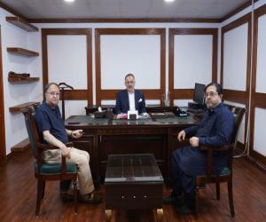 A two-member delegation of the All Pakistan Newspapers Society called on Sindh Senior Minister, Sharjeel Inam Memon, in Karachi.