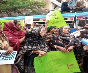 Justice Demanded for Shanti Kumari Maheshwari: Karachi Protest Highlights Medical Negligence and Domestic Abuse