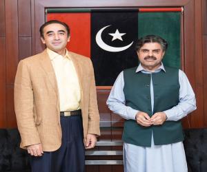 Sindh Energy Minister Syed Nasir Hussain Shah meets PPP Chairman Bilawal Bhutto Zardari