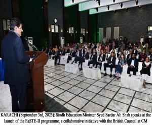 Sindh govt, British Council launch EaSTE-II programme to train 30,000 teachers