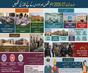 Some important aspects of Sindh Budget 2026-27