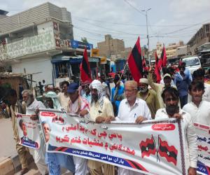 LARKANA: Awami Tehreek Protests Against Water Theft, 28th Amendment, and Dacoit Rule