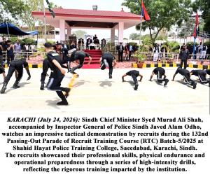 CM Murad Shah hails 974 newly trained recruits as Sindh police’s new frontline against crime, terrorism