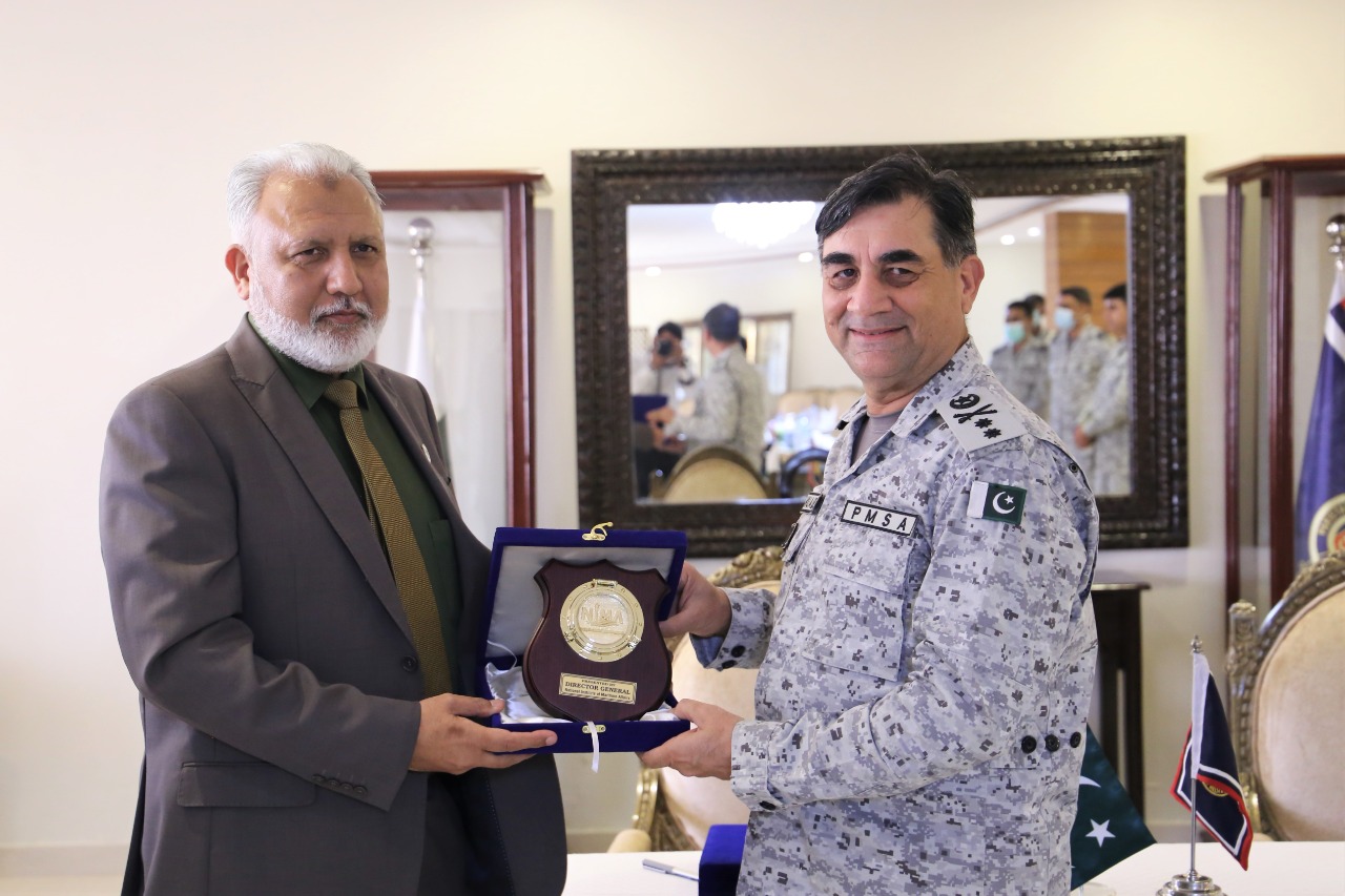 پاکستان میری ٹائم سیکوریٹی ایجنسی  اور نیشنل انسٹی ٹیوٹ آف میری ٹائم افیئرز کے مابین مفاہمتی یاداشت کی دستخطی تقریب