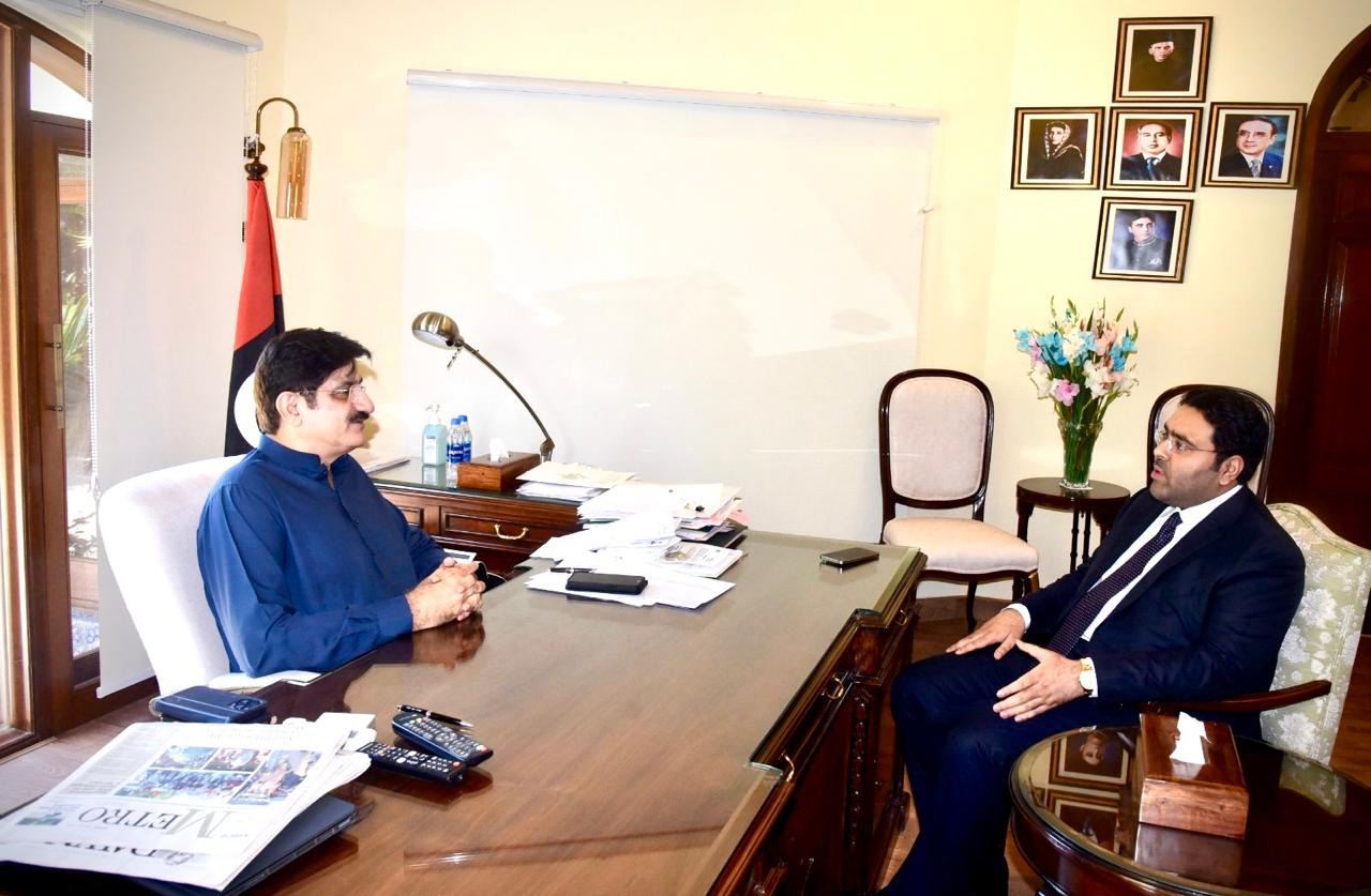  کراچی  : صوبائی وزیر بحالی مخدوم محبوب الزمان کی وزیر اعلٰی سندھ سید مراد علی شاہ سے اہم ملاقات