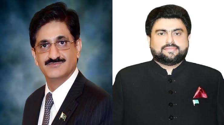  گورنر پنجاب سلیم حیدر کی  وزیراعلیٰ سندھ مراد علی شاہ سے  ملاقات۔ کینالوں کا مسئلہ حل ہونے پر ایک دوسرے کو    مبارک   دی
