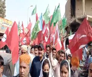   دریائے سندھ بچائو  کمیٹی کی کال پر جوہی میں احتجاجی ریلی نکالی گئی