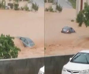 اسلام آباد، ہاؤس سوسائٹی برساتی نالے میں گاڑی بہہ جانے کا واقعہ